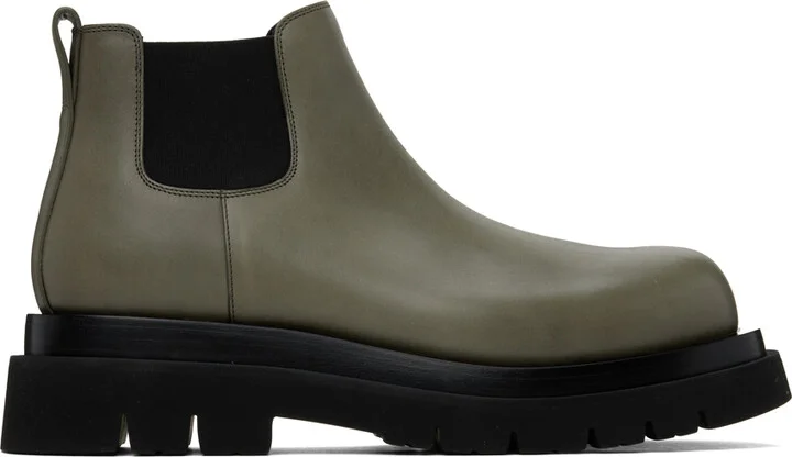 Bottega Veneta Gray Lug Chelsea Boots
