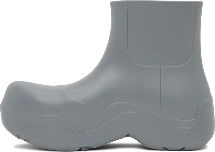 Bottega Veneta Gray Puddle Boots - Image 3