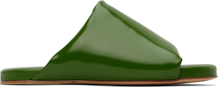 Bottega Veneta Green Cushion Slides