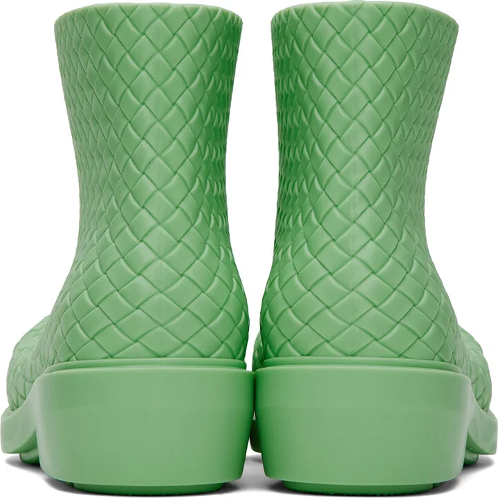 Bottega Veneta Green Fireman Boots - Image 2