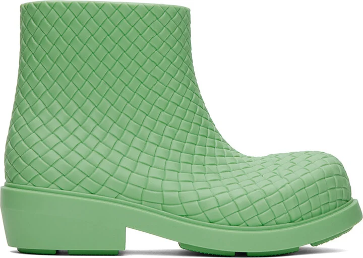 Bottega Veneta Green Fireman Boots