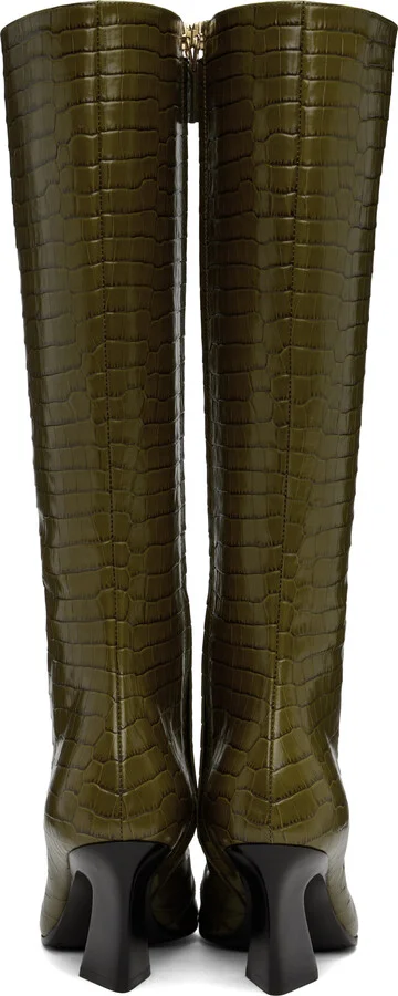 Bottega Veneta Green Lewis Tall Boots - Image 2