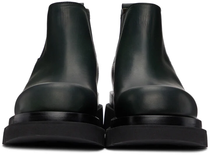 Bottega Veneta Green Low 'The Lug' Chelsea Boots - Image 2