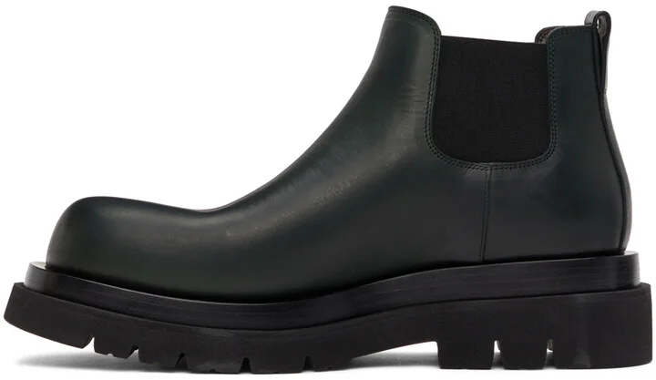 Bottega Veneta Green Low 'The Lug' Chelsea Boots - Image 3