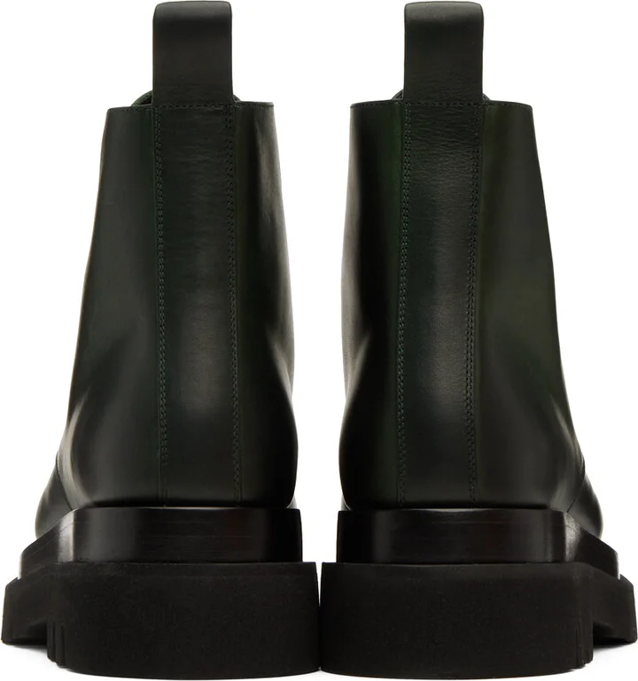 Bottega Veneta Green Lugged Boots - Image 2