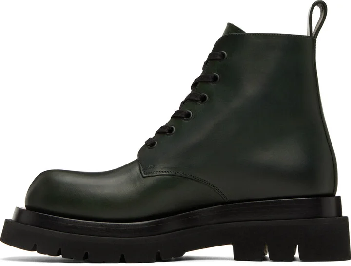 Bottega Veneta Green Lugged Boots - Image 3