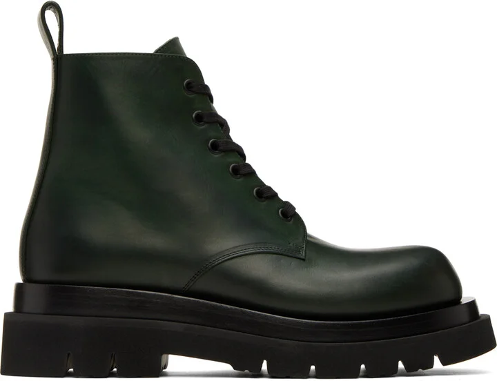 Bottega Veneta Green Lugged Boots