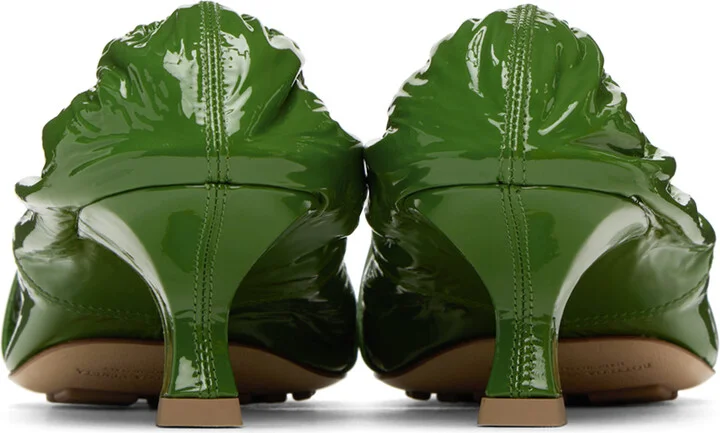 Bottega Veneta Green Madame Pumps - Image 2