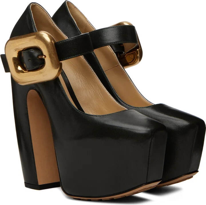 Bottega Veneta Green Mostra Heels - Image 4