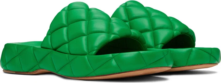 Bottega Veneta Green Padded Sandals - Image 4