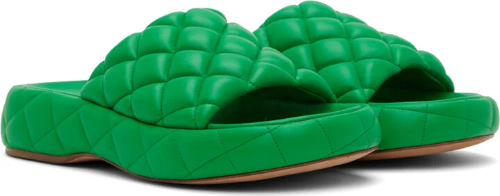 Bottega Veneta Green Padded Sandals - Image 4