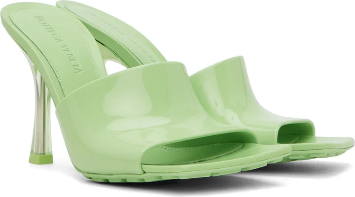 Bottega Veneta Green Pudding Heeled Sandals - Image 4