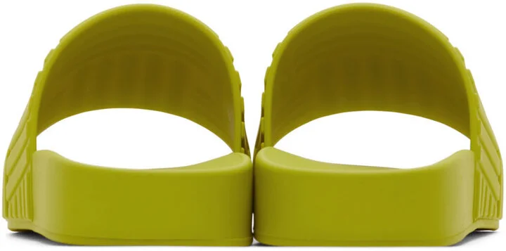 Bottega Veneta Green Rubber Carpet Slides - Image 2