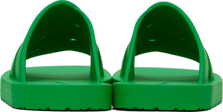 Bottega Veneta Green Rubber Sandals - Image 2
