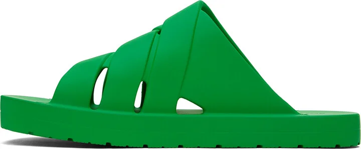 Bottega Veneta Green Rubber Sandals - Image 3