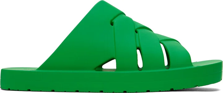 Bottega Veneta Green Rubber Sandals