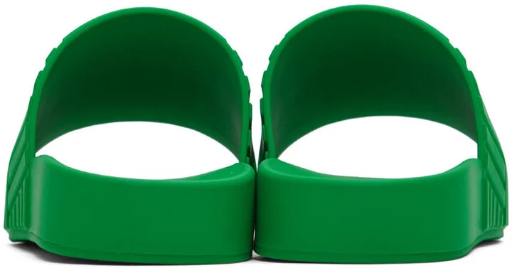 Bottega Veneta Green Slider Sandals - Image 2