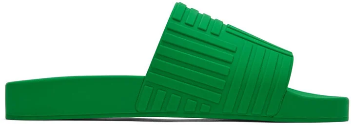 Bottega Veneta Green Slider Sandals