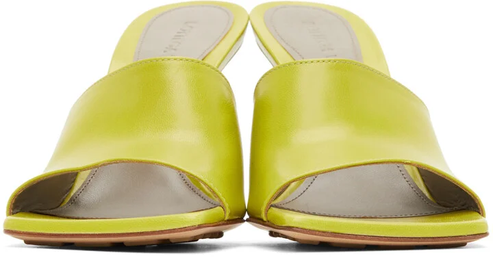 Bottega Veneta Green Stretch Heeled Sandals - Image 2