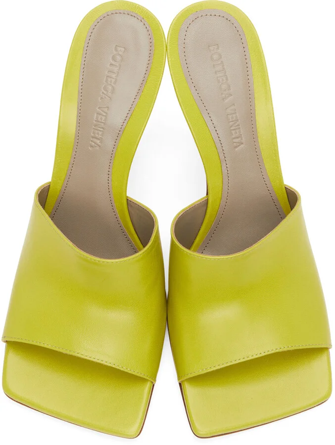 Bottega Veneta Green Stretch Heeled Sandals - Image 5
