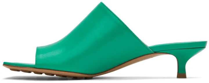 Bottega Veneta Green Stretch Mules - Image 3