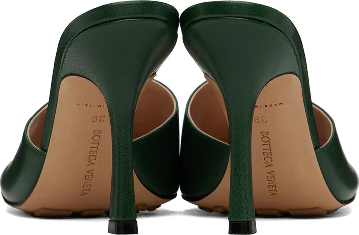 Bottega Veneta Green Stretch Mules - Image 2