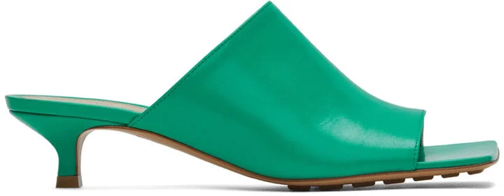 Bottega Veneta Green Stretch Mules