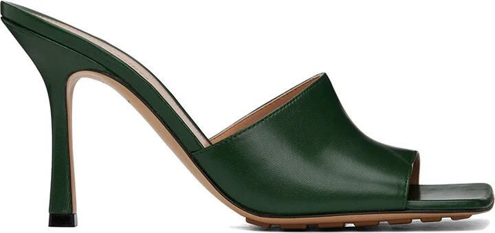 Bottega Veneta Green Stretch Mules