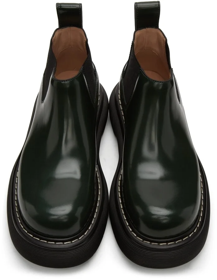 Bottega Veneta Green Swell Chelsea Boots - Image 5