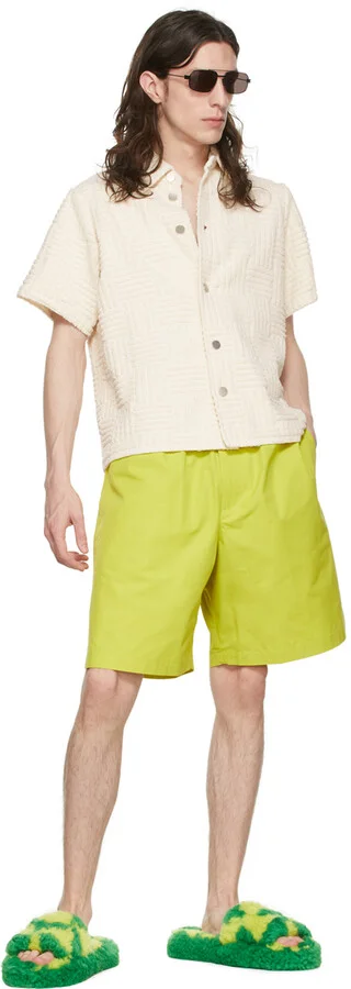 Bottega Veneta Green & Yellow Teddy Sandals - Image 5