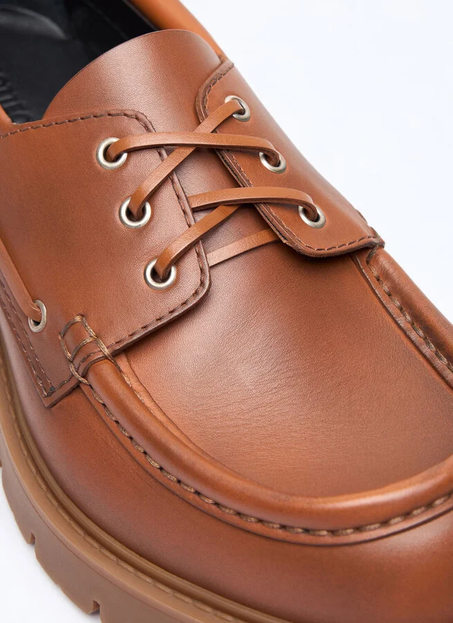 Bottega Veneta Haddock Boat Lace-up Shoes - Man Lace Ups Brown Eu - 40 - Image 2