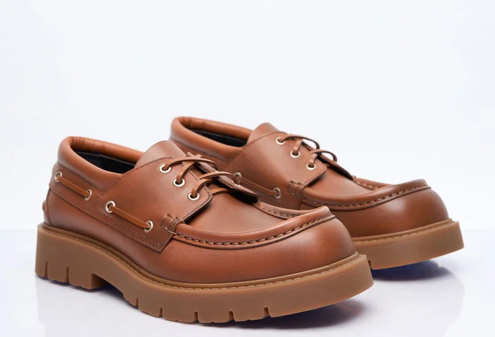 Bottega Veneta Haddock Boat Lace-up Shoes - Man Lace Ups Brown Eu - 40 - Image 3