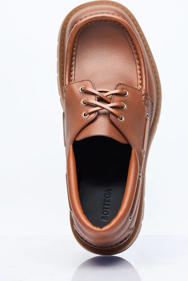 Bottega Veneta Haddock Boat Lace-up Shoes - Man Lace Ups Brown Eu - 40 - Image 7