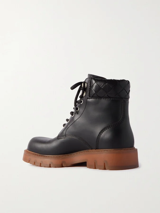 Bottega Veneta - Haddock Leather Ankle Boots - Brown - Image 3