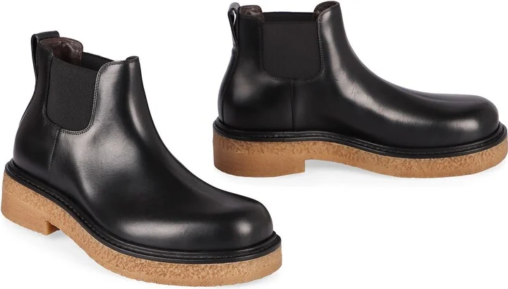 Bottega Veneta Haddock Leather Chelsea Boots - Image 3
