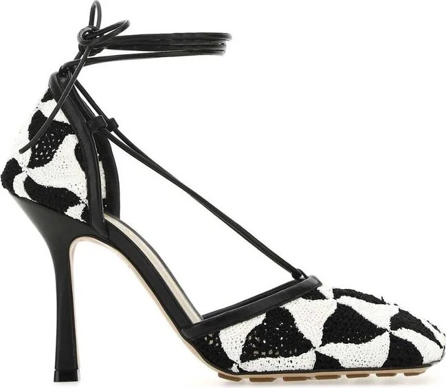 Bottega Veneta Hand-Crocheted Wavy Triangle Stretched Sandals