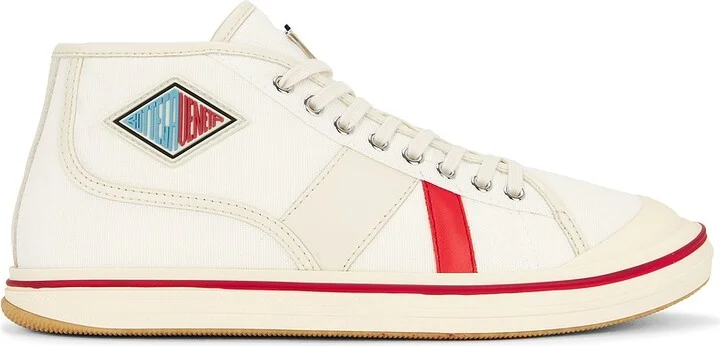 Bottega Veneta High Top Lace-Up Sneaker in Beige
