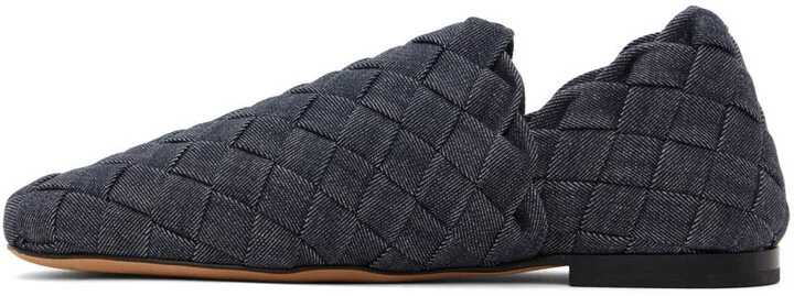 Bottega Veneta Indigo Mattelassé Denim Loafers - Image 3