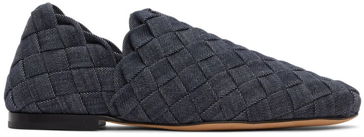 Bottega Veneta Indigo Mattelassé Denim Loafers