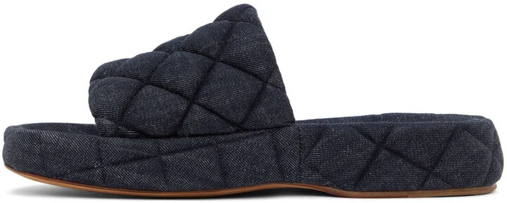 Bottega Veneta Indigo Mattelassé Denim Sandals - Image 3