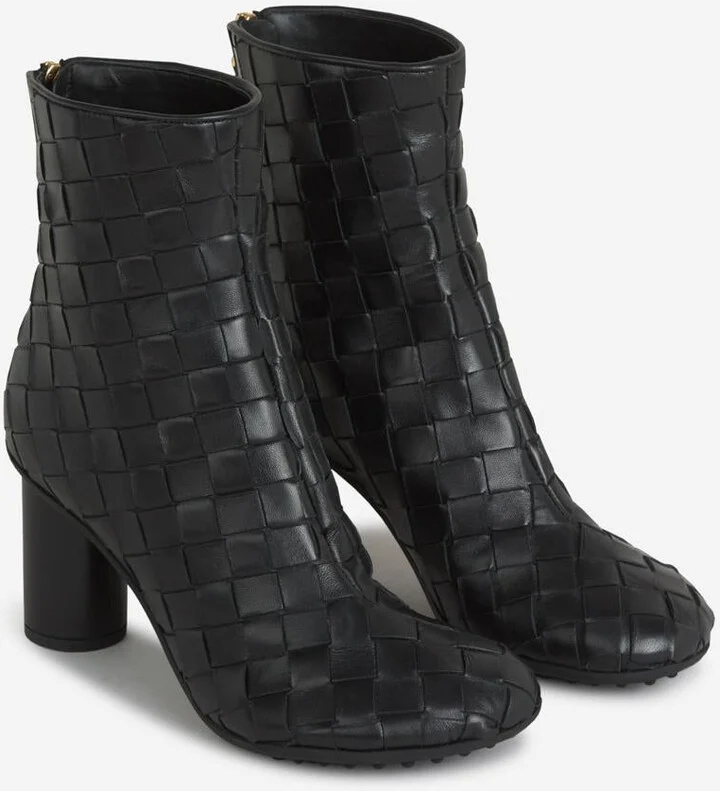 Bottega Veneta Intrecciato Leather Boots - Image 2