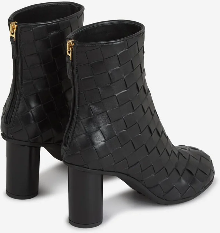 Bottega Veneta Intrecciato Leather Boots - Image 3