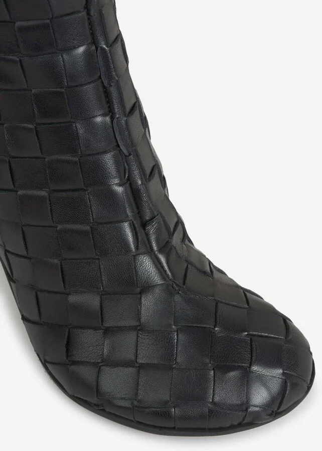 Bottega Veneta Intrecciato Leather Boots - Image 6