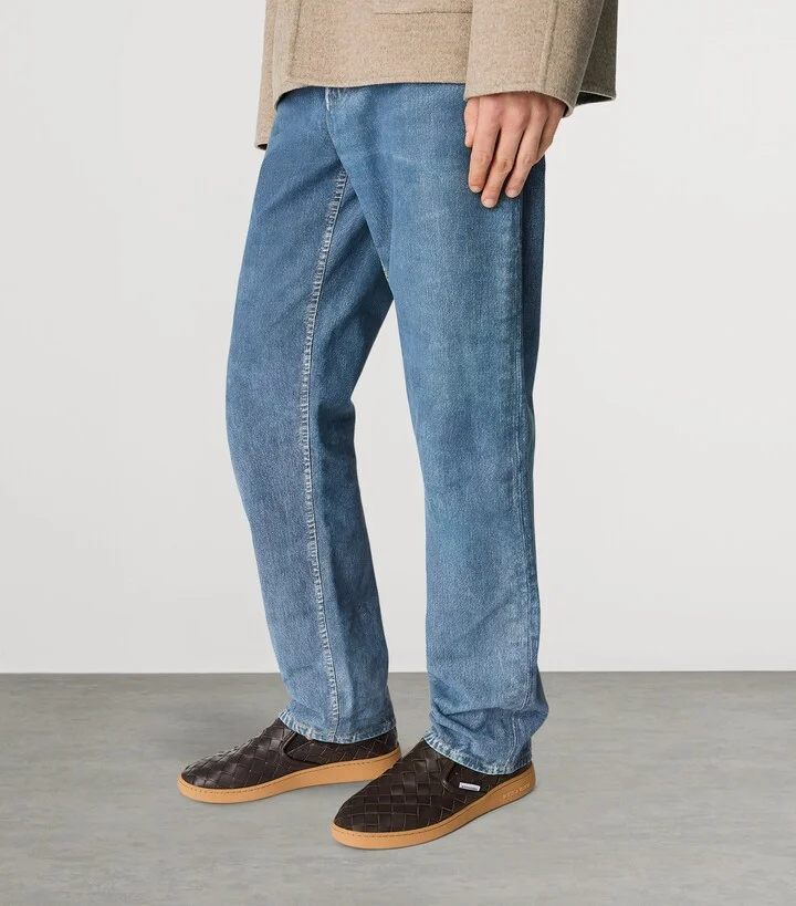 Bottega Veneta Intrecciato Leather Sawyer Sneakers - Image 2