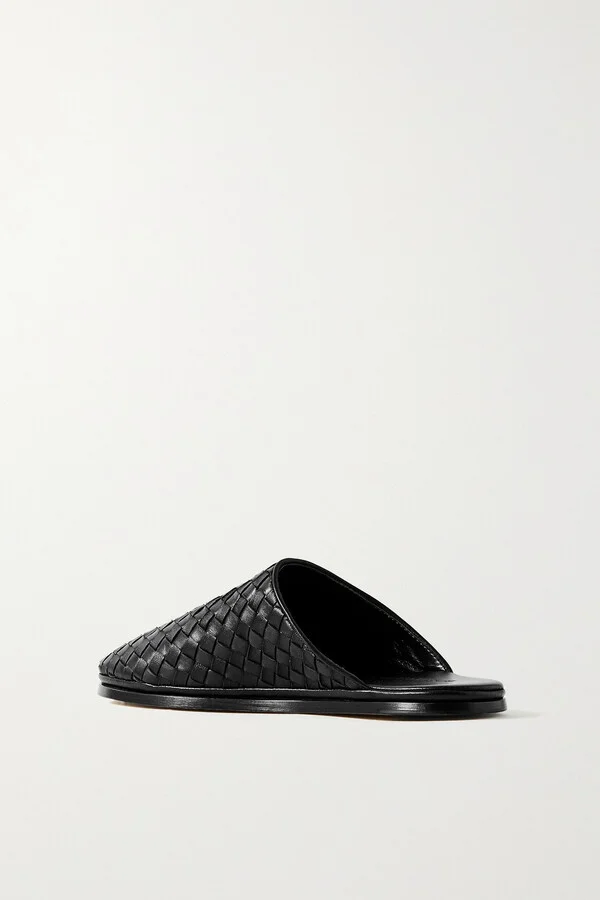 Bottega Veneta - Intrecciato Leather Slippers - Black - Image 3