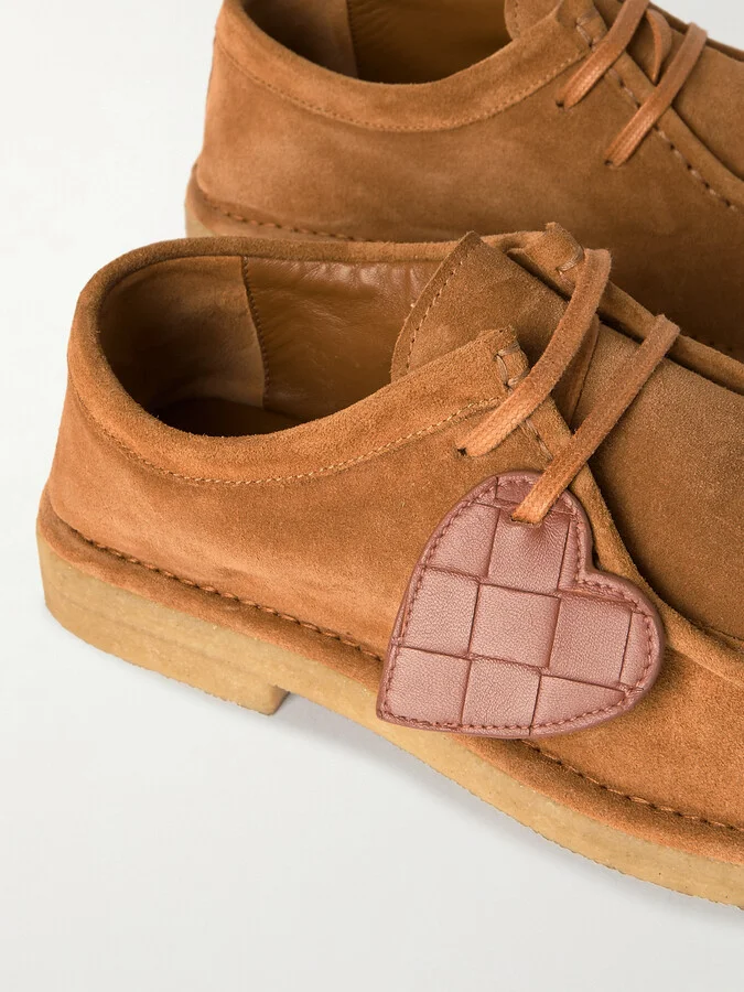 Bottega Veneta - Intrecciato Leather-trimmed Suede Loafers - Brown - Image 4