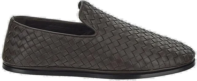 Bottega Veneta Intrecciato Motif Slip-On Shoes