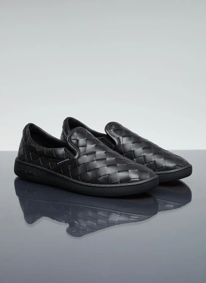Bottega Veneta Intrecciato Slip-on Shoes - Woman Slip Ons Black Eu - 39 - Image 3