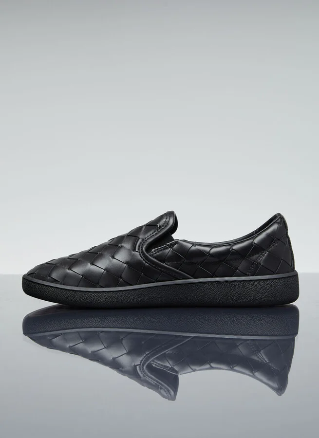 Bottega Veneta Intrecciato Slip-on Shoes - Woman Slip Ons Black Eu - 39 - Image 4