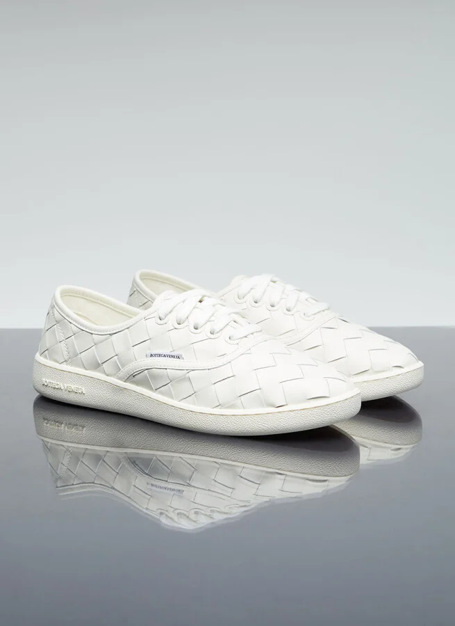 Bottega Veneta Intrecciato Sneakers - Woman Sneakers White Eu - 37 - Image 3
